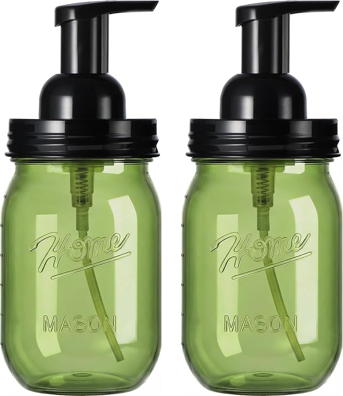 Amolliar Plastic Mason Jar Foaming Soap Dispenser Pump Lid, 16oz Foam Soap by Amolliar