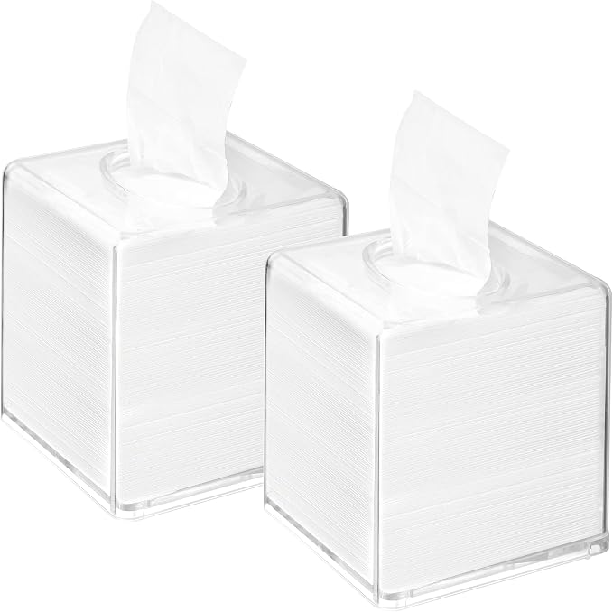 Yopay 2 Pack Square Tissue Dispenser Box, Cover Napkin Organizer by Yopay