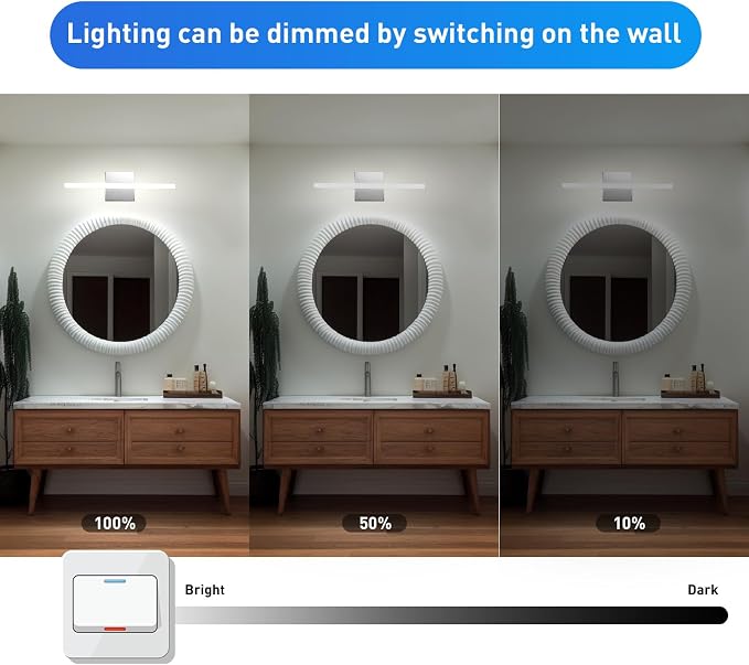 Combuh 16Inch LED Bathroom Vanity Light Bar Color Changing 3CCT Dimmable - Image 2