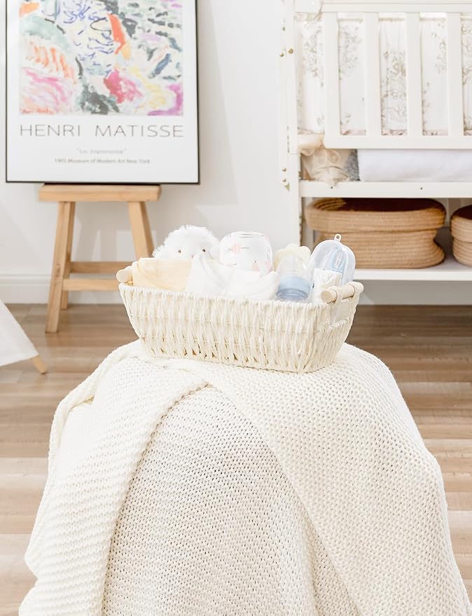 StorageWorks Round Paper Rope Woven Basket - Image 9