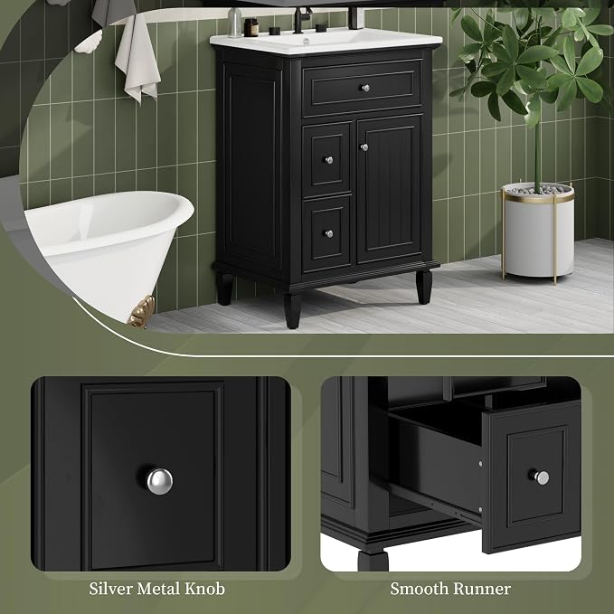 Harper & Bright Designs 24" Bathroom Vanity - Image 7