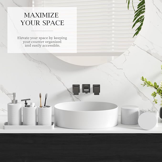 6-Piece White Bathroom Set - Image 6