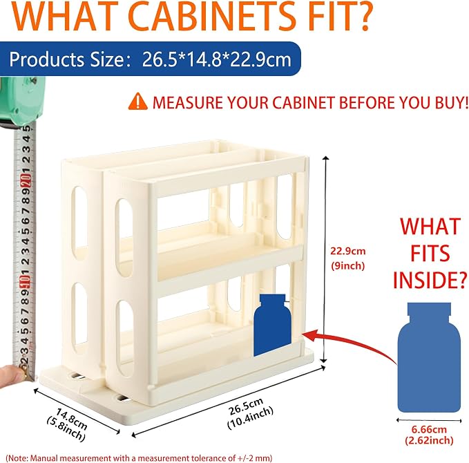 Medicine Organizer 2 Three-Decker Shelves Cabinet Storage Rack Organizer - Image 3