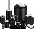 Black Bathroom Accessories Set, Soap Dispenser and Toothbrush Holder, Soap Dish by ALPIRIRAL