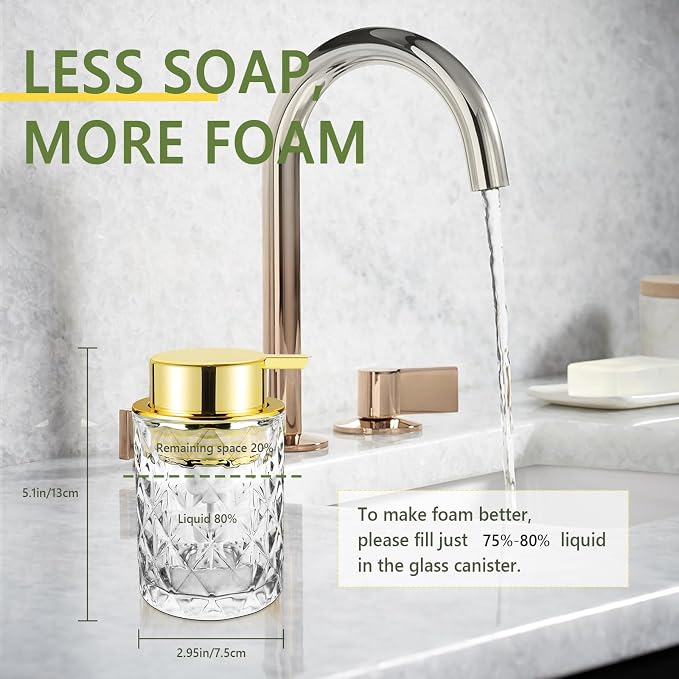 Glass Foaming Soap Dispenser Refillable Foaming Hand Soap Dispenser - Image 6
