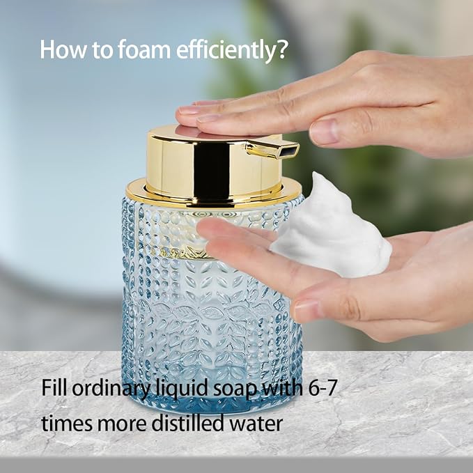 Glass Foaming Soap Dispenser, Foam Dispenser Bottle - Image 3