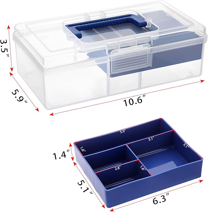 JUXYES Plastic Carry Storage Box - Image 2