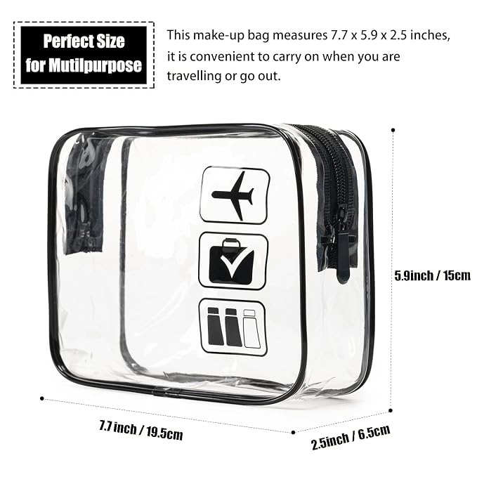 MODENGKONGJIAN TSA Approved Toiletry Bag, Carry on Airport Airline Compliant Bag - Image 3