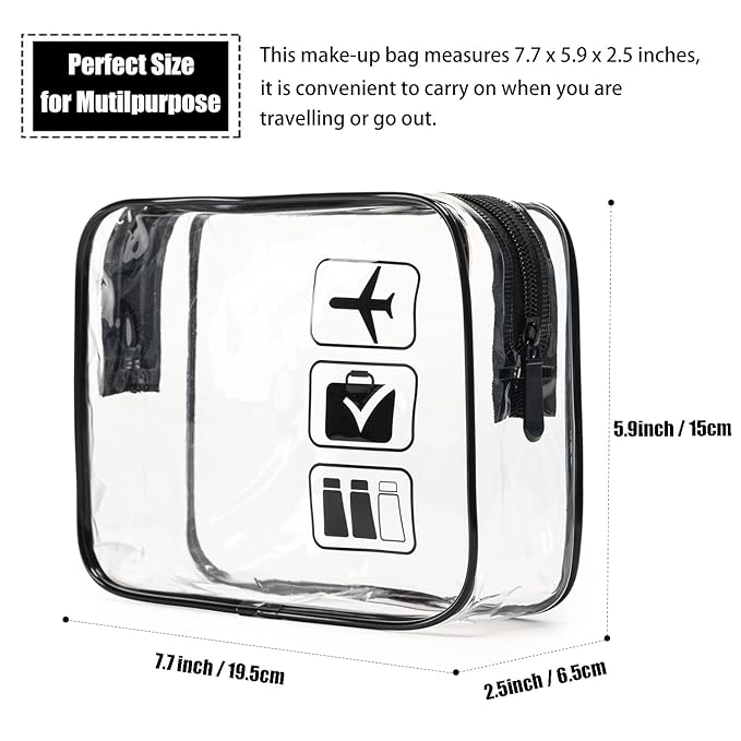 MODENGKONGJIAN TSA Approved Toiletry Bag, Carry on Airport Airline Compliant Bag - Image 3