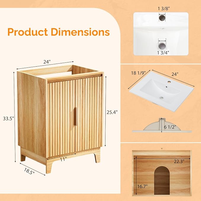 VINGLI 24 Inch Bathroom Vanity - Image 2