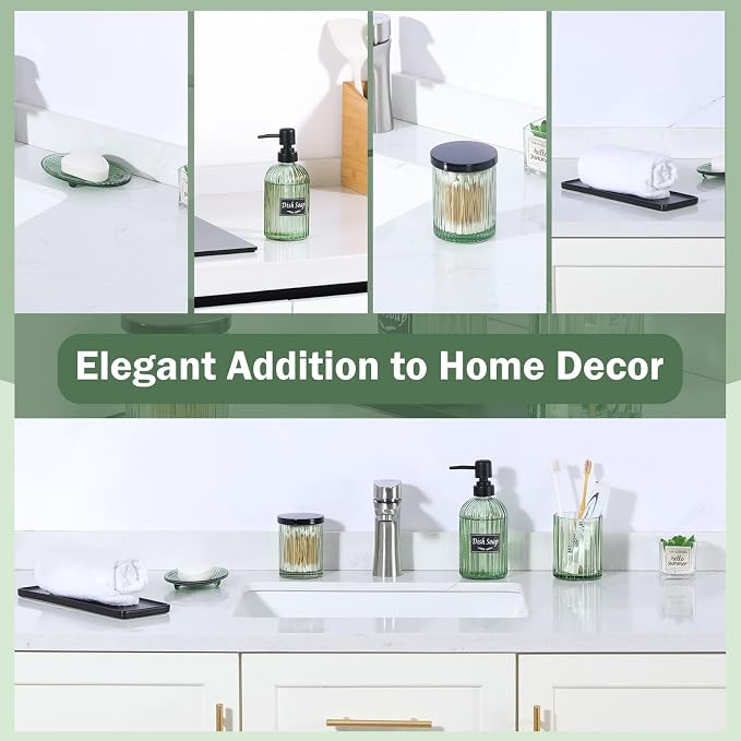 Shinowa Bathroom Accessories Set, Toothbrush Holder, Q-Tips Holder, Soap Dish - Image 7