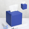 HOMOTEK 2 Pack Tissue Box Cover, Square PU Leather Tissue Holder, Decorative by HOMOTEK