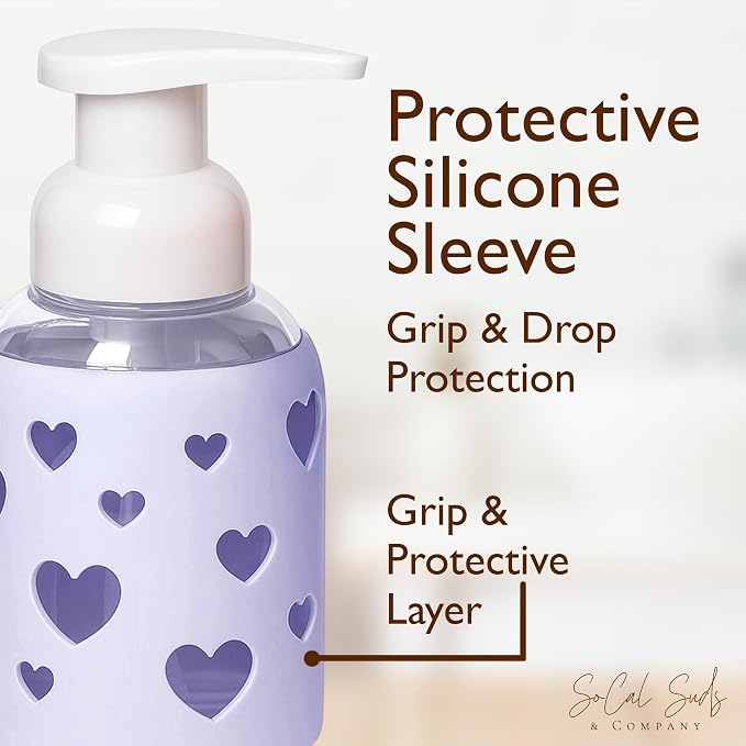 SoCal Suds & Company Foaming Hand Soap Dispenser Glass, Liquid Soap Pump - Image 4