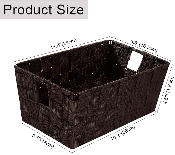 homyfort Woven Shelf Storage Tote Basket Bins Container, Storage Boxes Cube - Image 4