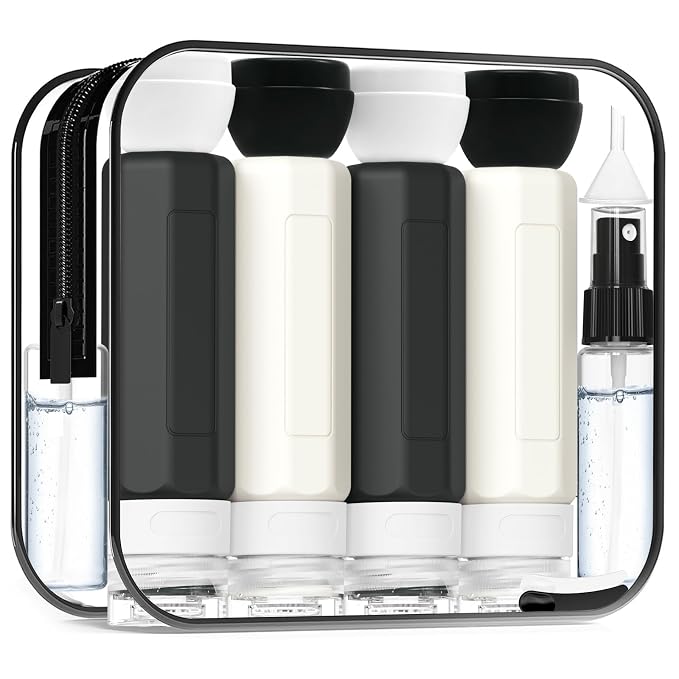Redfly 17PCS Travel Bottles for Toiletries, TSA Approved Leak Proof Refillable by Redfly