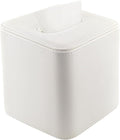 Tissue Box Holder Square PU Leather Stylish Facial Tissue Box by TNIIFXC