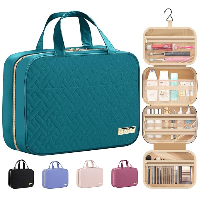 HOTOR Travel Toiletry Bag w/Hanging Hook by HOTOR