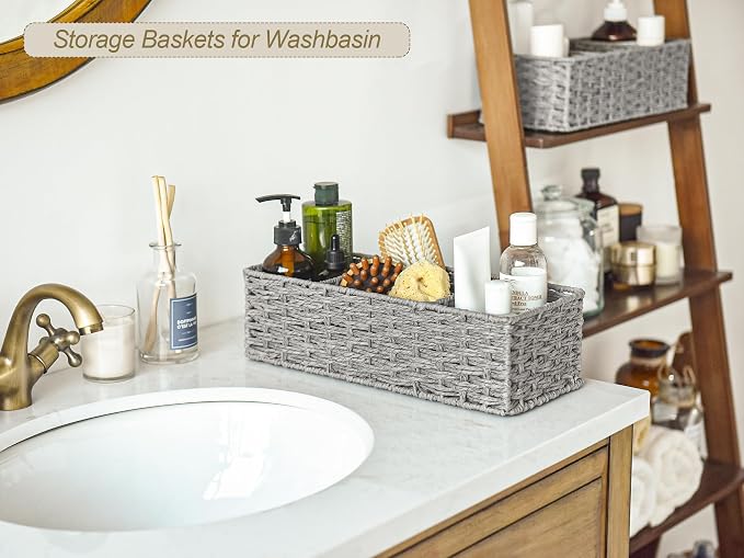 StorageWorks 3-Section Wicker Baskets - Image 3
