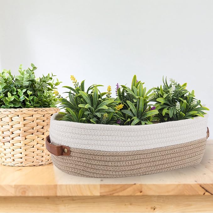 Cotton Rope Bathroom Decor Basket, Toilet Paper Holder Basket, Farmhouse Home - Image 6