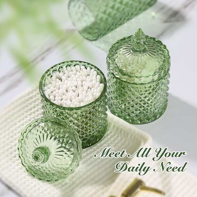 Green Bathroom Accessories Set, 4 Pack Olive Green Bathroom Decor Accessory - Image 4