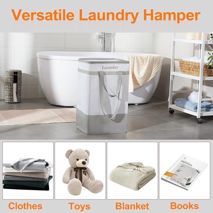 FairyHaus Laundry Basket 78L, Collapsible Laundry Baskets Hampers - Image 4