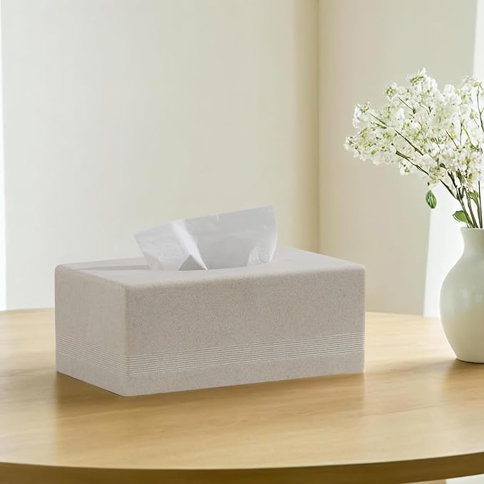 Tissue Box Cover Rectangle, Resin Facial Tissues Holder Covers Rectangular - Image 7