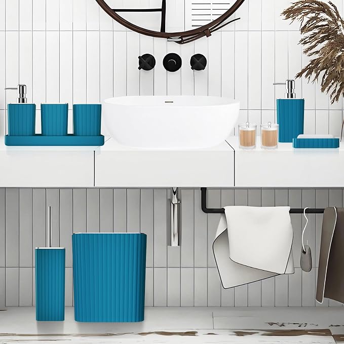Bathroom Set - 28PC Gorgeous Teal Bathroom Set - Image 2