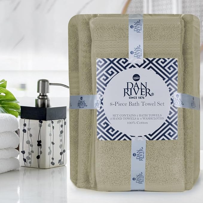 DAN RIVER 8 PC Luxury Bath Towels - Image 8