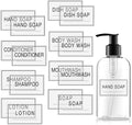 48PCS Clear Waterproof Labels for Bottles, Shampoo and Conditioner Dispenser by TESWEY