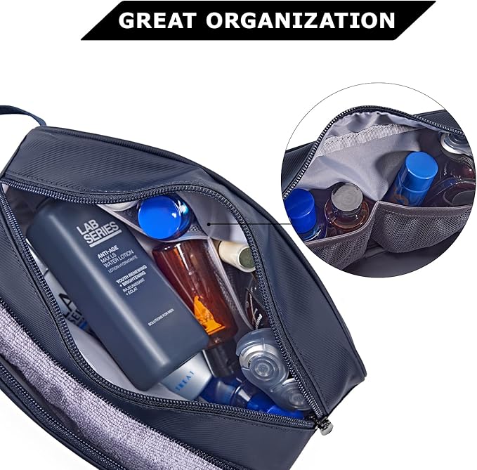 BAGSMART Toiletry Bag for Men, Travel Toiletry Organizer Dopp Kit - Image 2