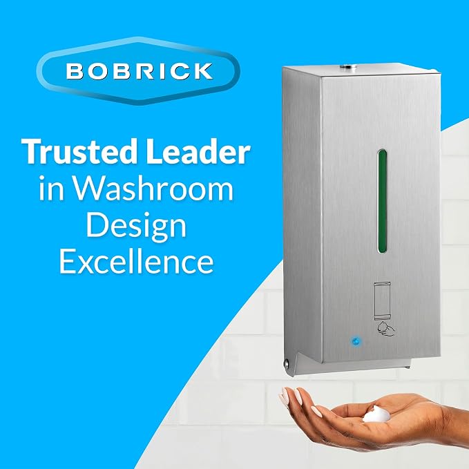 BOBRICK 2013 Stainless Steel Automatic Wall-Mounted Foam Soap Dispenser - Image 8