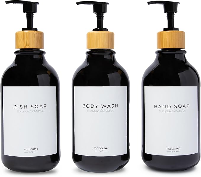 MaisoNovo Refillable Shampoo and Conditioner Bottles by MaisoNovo-TheArtofSustainableLiving