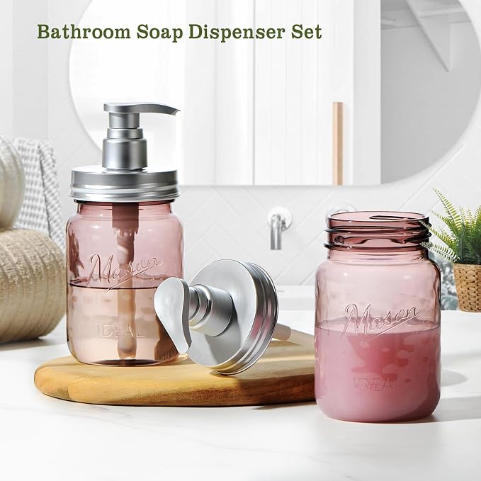 Amolliar 16 Oz Plastic Soap Dispenser, Refillable Hand Dish Soap Dispenser - Image 4