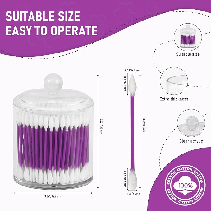 760pcs CGR Precision Cotton Swabs packed in Acrylic swab canister - Image 3