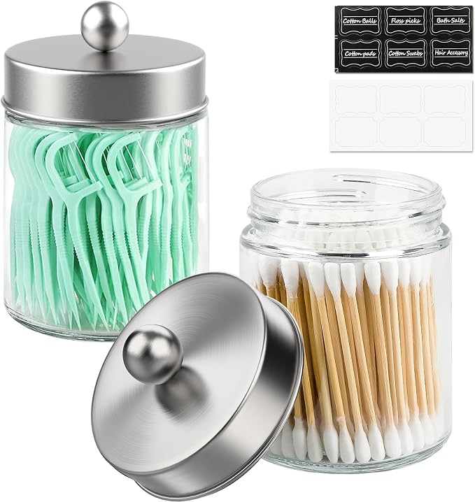 2 Pack Glass Apothecary Jars by My%C2%A0life%C2%A0didnt%C2%A0please%C2%A0me%C2%A0so%C2%A0I%C2%A0created%C2%A0my%C2%A0life-%C2%A0Coco%C2%A0ChanelAsaChanelfollowerthesewordshavealwaysinspiredustomoveforwardHelpingeverycustomertocreateabetterlifeisourbeliefandmission