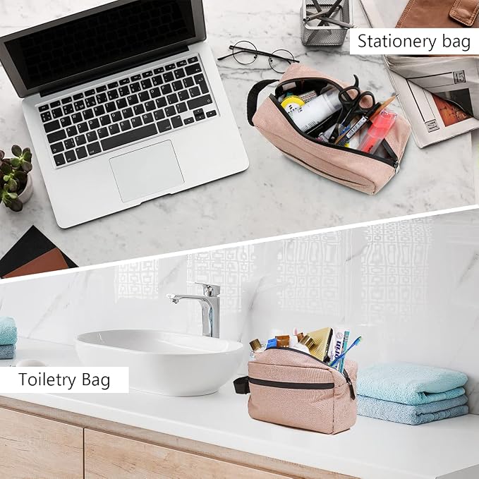 Travel Toiletry Bag for Women and Men, Water-resistant Shaving Bag for - Image 4