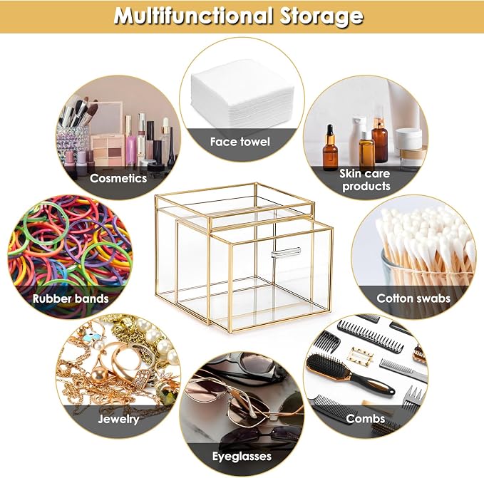 Sumnacon Disposable Face Towel Holder Glass Face Towel Storage Box - Image 7