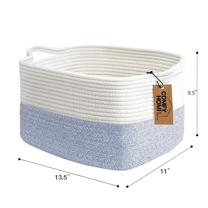 COMFY-HOMI Cotton Rope Woven Basket - Image 5