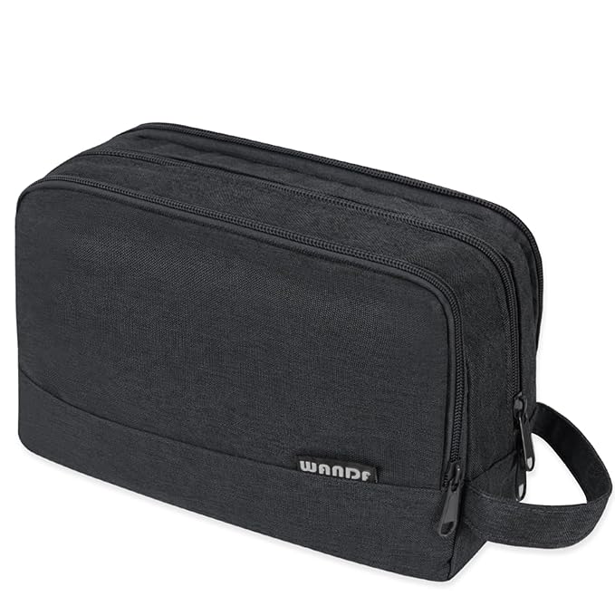 Toiletry Bag for Men Hanging Dopp Kit Water Resistant Shaving Bag Small by WANDF