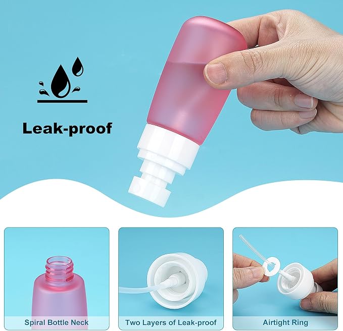 Travel Spray Bottles TSA Approved 3 Pack –Leak Proof Fine Mist Refillable Empty - Image 8