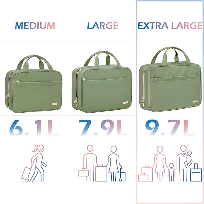 NISHEL Travel Toiletry Bag for women, Portable Hanging Organizer for - Image 3