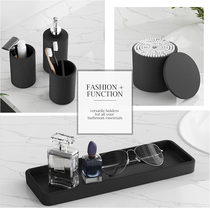 6-Piece Black Bathroom Set - Image 5