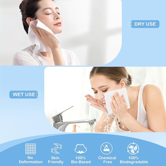 GRANNY SAYS Disposable Face Towel, Biobased Face Towelettes Disposable - Image 3
