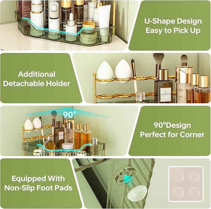 Corner Bathroom Counter Organizer - Image 4