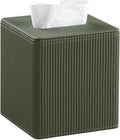 Tissue Box Cover Square with Magnetic Closure, PU Leather Tissue Box Holder by Cretkhp