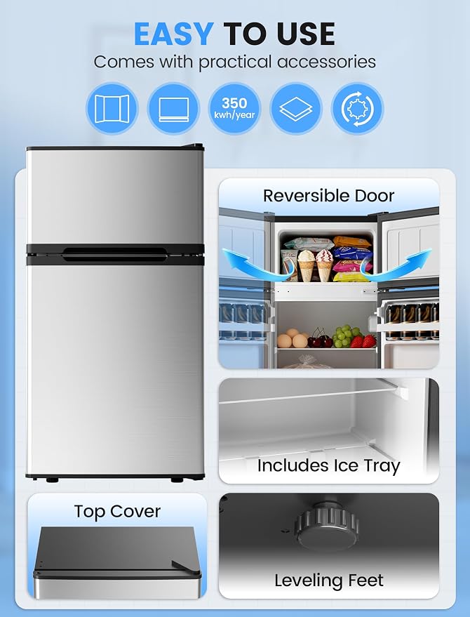 COWSAR 2.5 Cu.Ft Dorm Fridge - Image 4