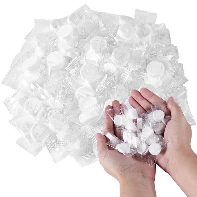 200 Pieces Compressed Towels Portable Disposable Mini Compressed Coin Tissue by KISEER