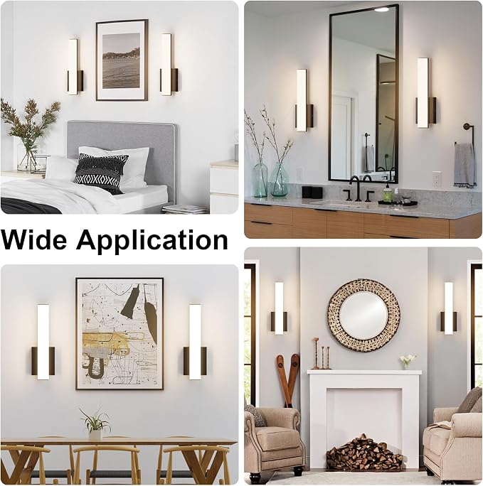 15.7 Inches Modern Bathroom Led Wall Sconces, 18W 3000K Hardwired Wall Light - Image 4