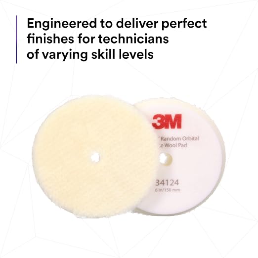 3M Perfect-It Random Orbital Coarse Wool Compounding Pad, Orbital Pads - Image 6