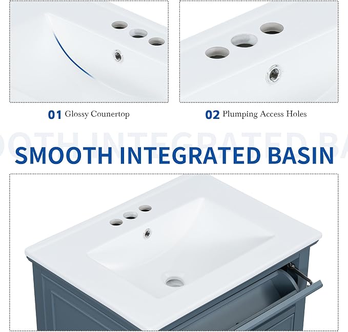 Harper & Bright Designs 24" Bathroom Vanity - Image 6